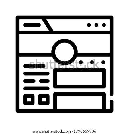 social account web site line icon vector. social account web site sign. isolated contour symbol black illustration