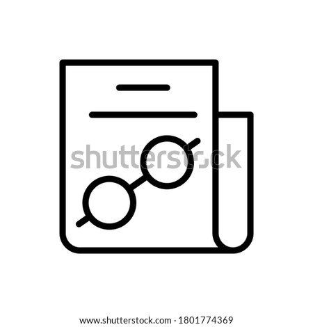 Newspaper glasses retirement home icon. Simple line, outline vector elements of nursing home icons for ui and ux, website or mobile application