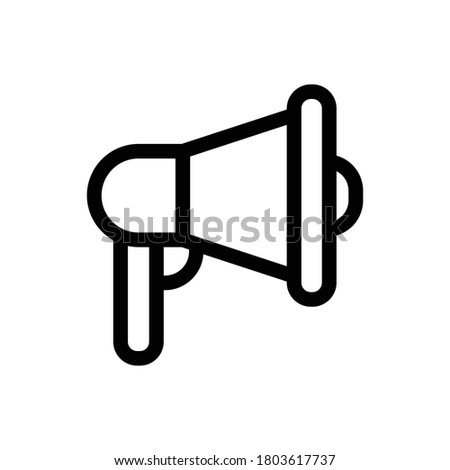 Megaphone (Swimming Pool) icon outline vector. isolated on white background