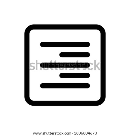 Align Right (Text Edition) icon outline vector. isolated on white background