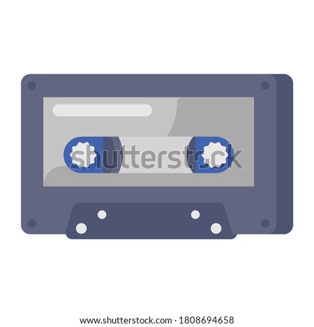 Audio cassette tape icon design, vector of sound tape 