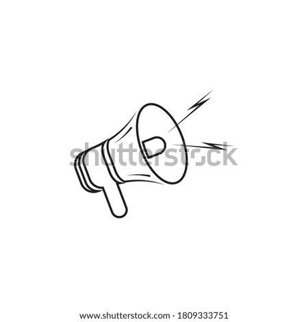 megaphone vector icon voice illustration  template design