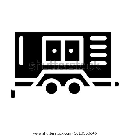 generator building equipment glyph icon vector. generator building equipment sign. isolated contour symbol black illustration