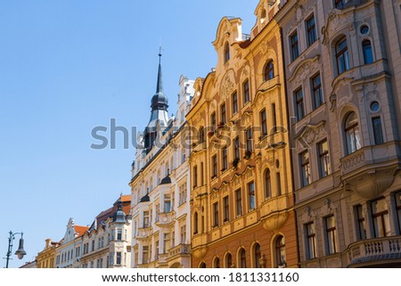 Colorful buildings in Prague, Czech Republic