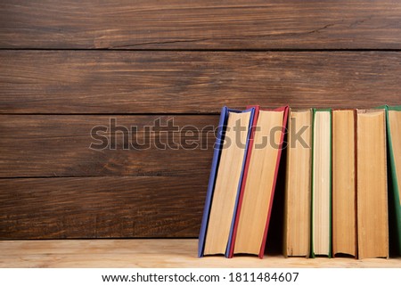 Books background for wisdom, science and education. Reading and writing concept