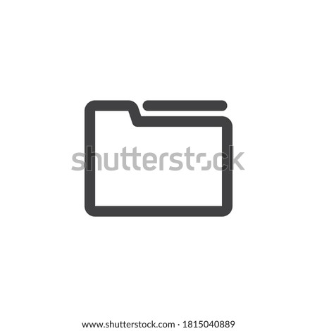 File folder line icon. linear style sign for mobile concept and web design. Archive folder outline vector icon. Symbol, logo illustration. Vector graphics