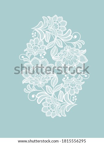 Template frame  design for invitation lace card. 