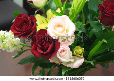 Bunch of gorgeous flowers in the vase