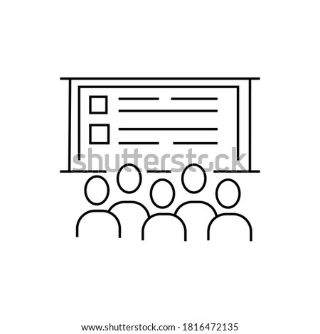 Group Presentation icon.flat vector graphic in white background 
