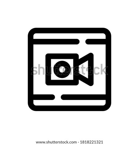 Record video (Video) icon outline vector
