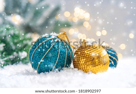 Merry Christmas Holidays greeting card background. Selective focus. nature.
