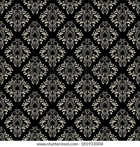vector seamless backdrop. damask pattern. flower wallpaper 