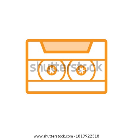 Illustration Vector graphic of cassette icon. Fit for 80s, 90s, vintage etc.