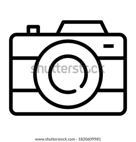 Camera, photographic equipment icon in line style 
