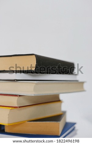 Stack of Books on white background