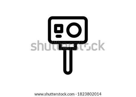 Electronic Outline Icon - Action Camera