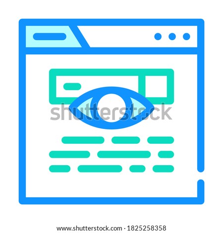 search web site seo optimization color icon vector. search web site seo optimization sign. isolated symbol illustration