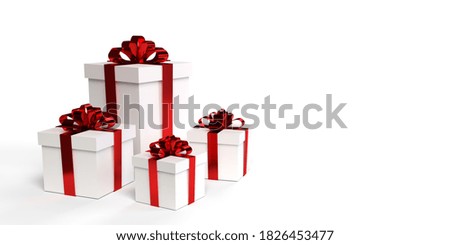 3D rendering illustration of gift box for Christmas