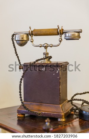 Vintage telephone - communication background