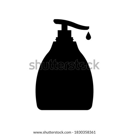 Disinfection. Hand soap flat icon. Hand sanitizer bottle icon, washing gel. Anti-Bacterial Sanitizer Spray gel dispenser hygiene. Hand sanitizer sign and symbol. Illustration vector. 
