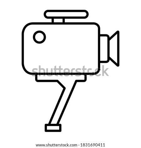 Video icon in trendy outline style design. Vector illustration isolated on white background.
