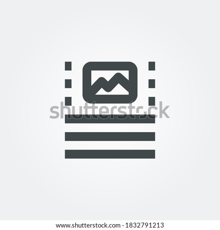 top center image Icon. user setting symbol isolated on Gradient background. Vector Illustration