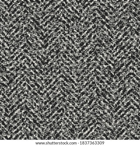 Monochrome Mélange Textured Herringbone Pattern