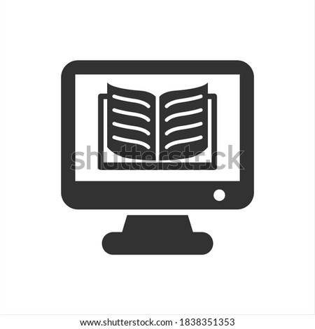 Online library vector icon on white background