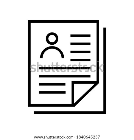curriculum vitae icon isolated on white background from business collection. curriculum vitae icon trendy and modern curriculum vitae symbol for logo, web, app, UI. curriculum vitae icon simple sign. 