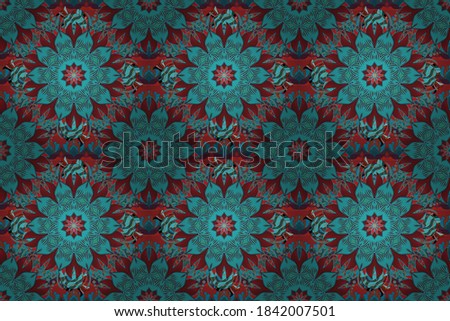 Beautiful fabric pattern. Cute floral background. Raster illustration. Seamless pattern in small flower.