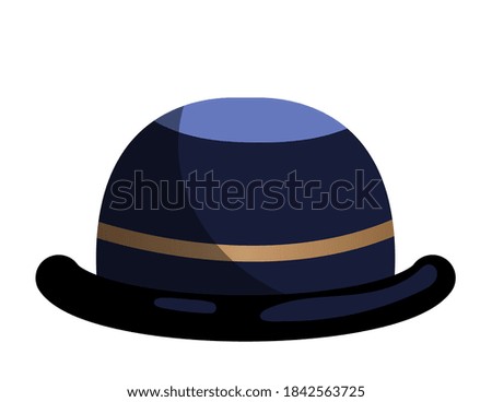 Gentleman bowler hat derby cap isolated on white background