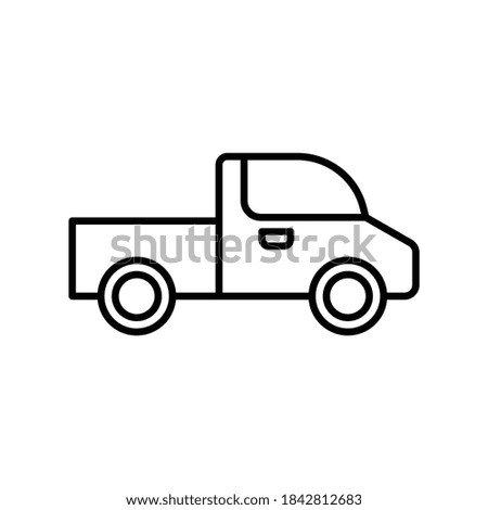 truck, car, pick up truck, vehicle, transport icon vector illustration