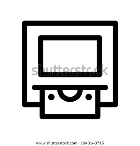 cash withdrawal icon or logo isolated sign symbol vector illustration - high quality black style vector icons
