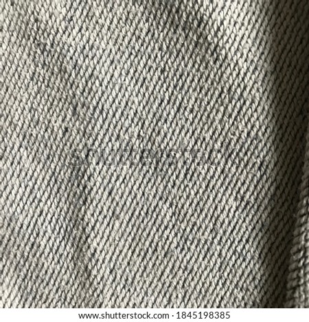 Closeup of French terry material on the inside of a sweatshirt