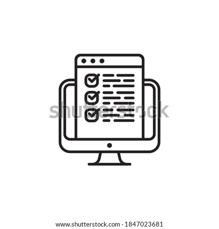 Online Exam icon in vector. Logotype