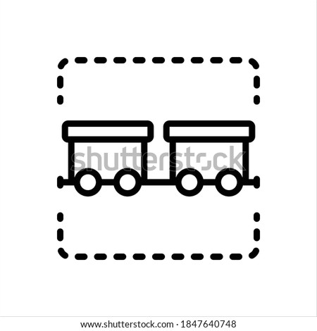 Vector line icon for wagon