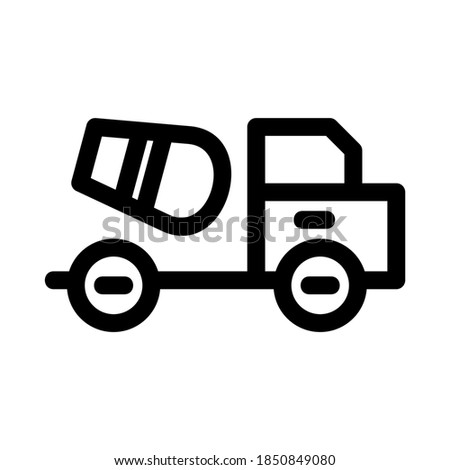 cement mixer icon or logo isolated sign symbol vector illustration - high quality black style vector icons
