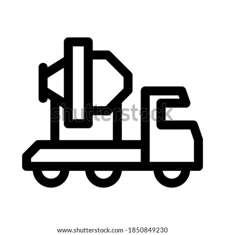 cement mixer icon or logo isolated sign symbol vector illustration - high quality black style vector icons
