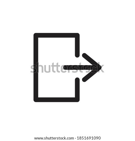 Exit icon design isolated on white background