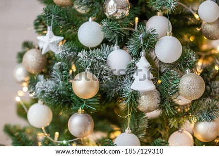 Christmas tree, holiday, Christmas toys balls, decorations