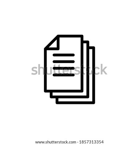 Document icon symbol vector on white background
