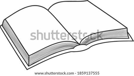 Open book black line icon. which can be immediately read. 