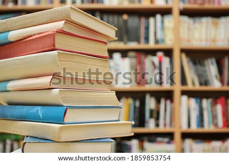 Books on the library table