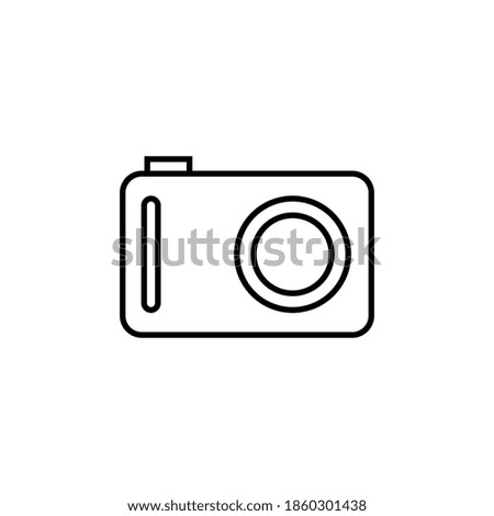 Digital Camera Vector Icon Illustration