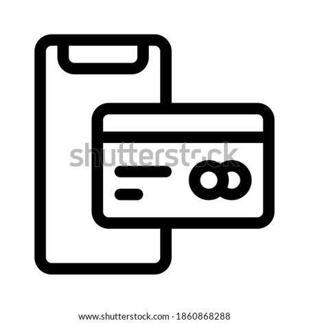 Mobile banking icon on white background. Mobile banking concept symbol design. Can be used for web and mobile