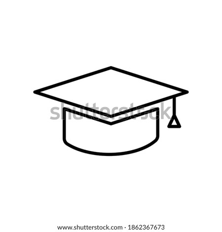Graduation student line icon. education symbol. simple design editable. design vector illustration
