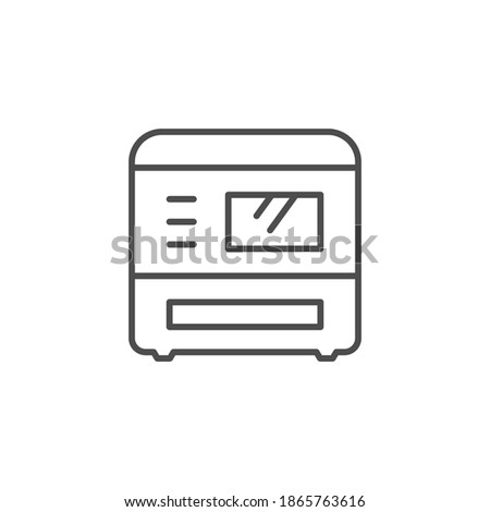Multifunction printer line outline icon