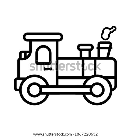 Toy Train black icon vector illustration