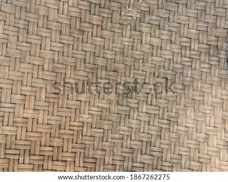 Bamboo weaving pattern background or handicraft