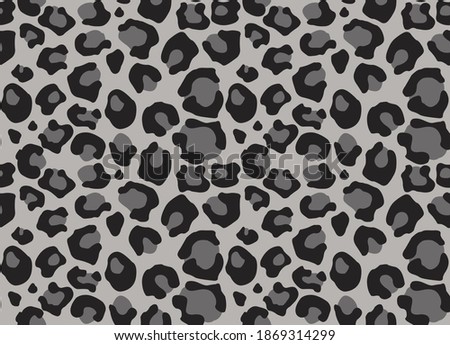 Leopard texture. Seamless print with wild animal skin. Leopard or cheetah nature design pattern. Wild animal skin monochrome print. Vector illustration background